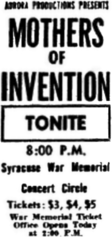 25/02/1968War Memorial theater, Syracuse, NY